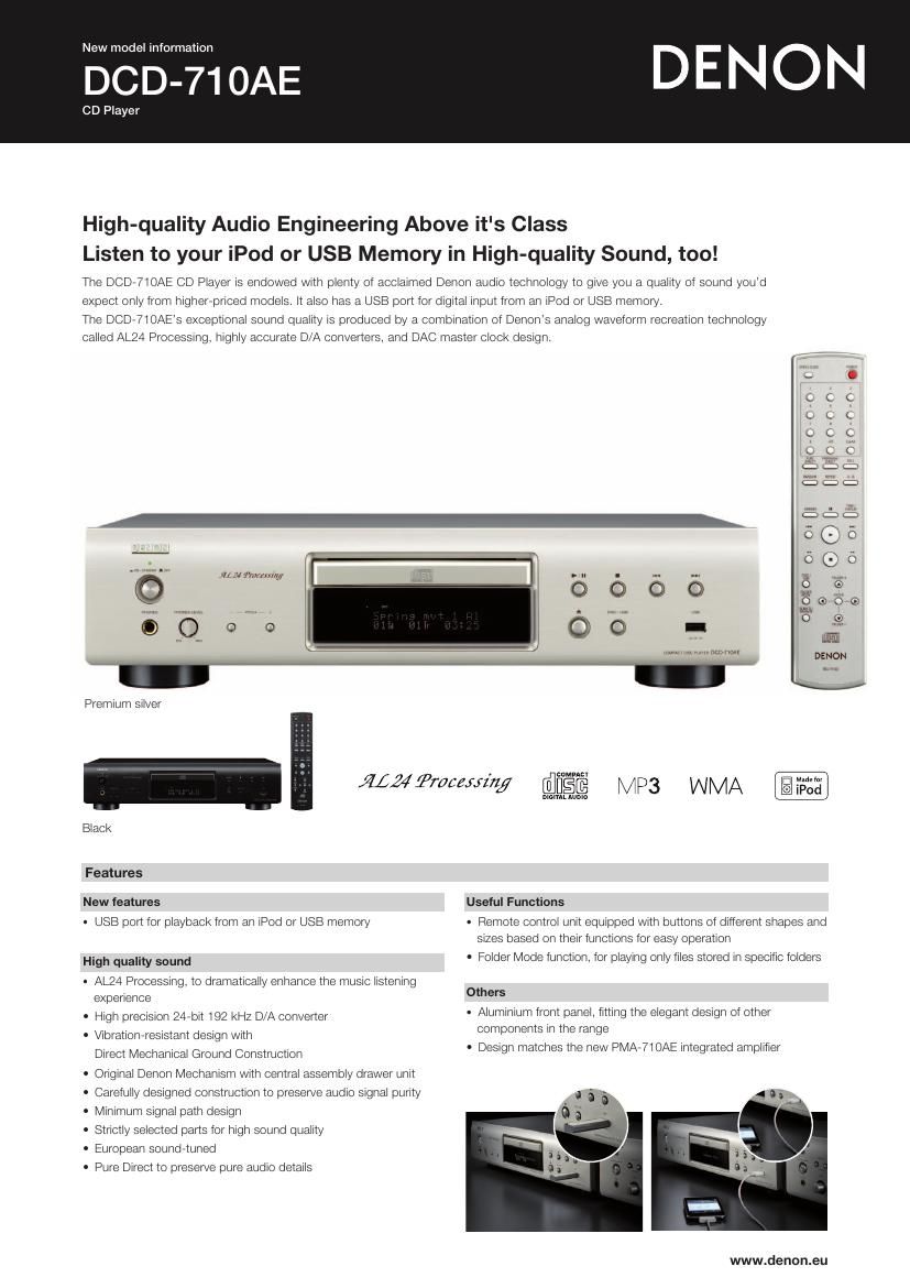 Denon DCD 710AE Brochure