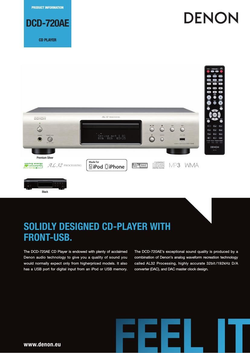 Denon DCD 720AE Brochure