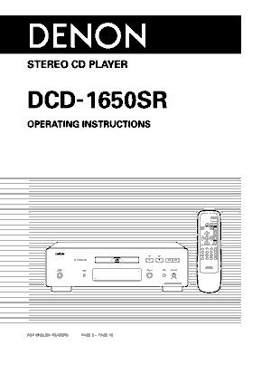 Free Audio Service Manuals - d / denon / denon-dcd