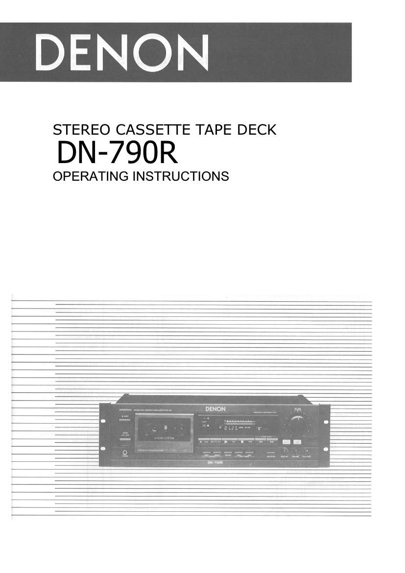 Denon DN 790R Owners Manual