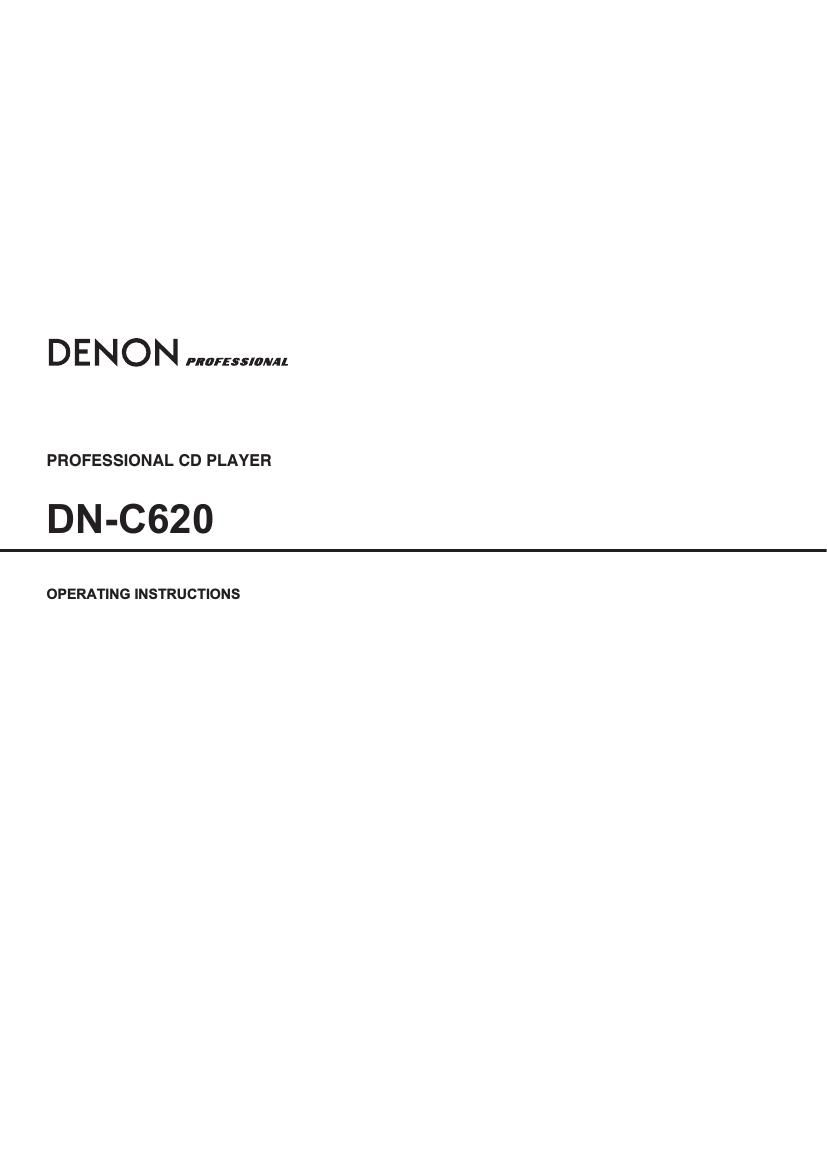 Denon DN C620 Owners Manual