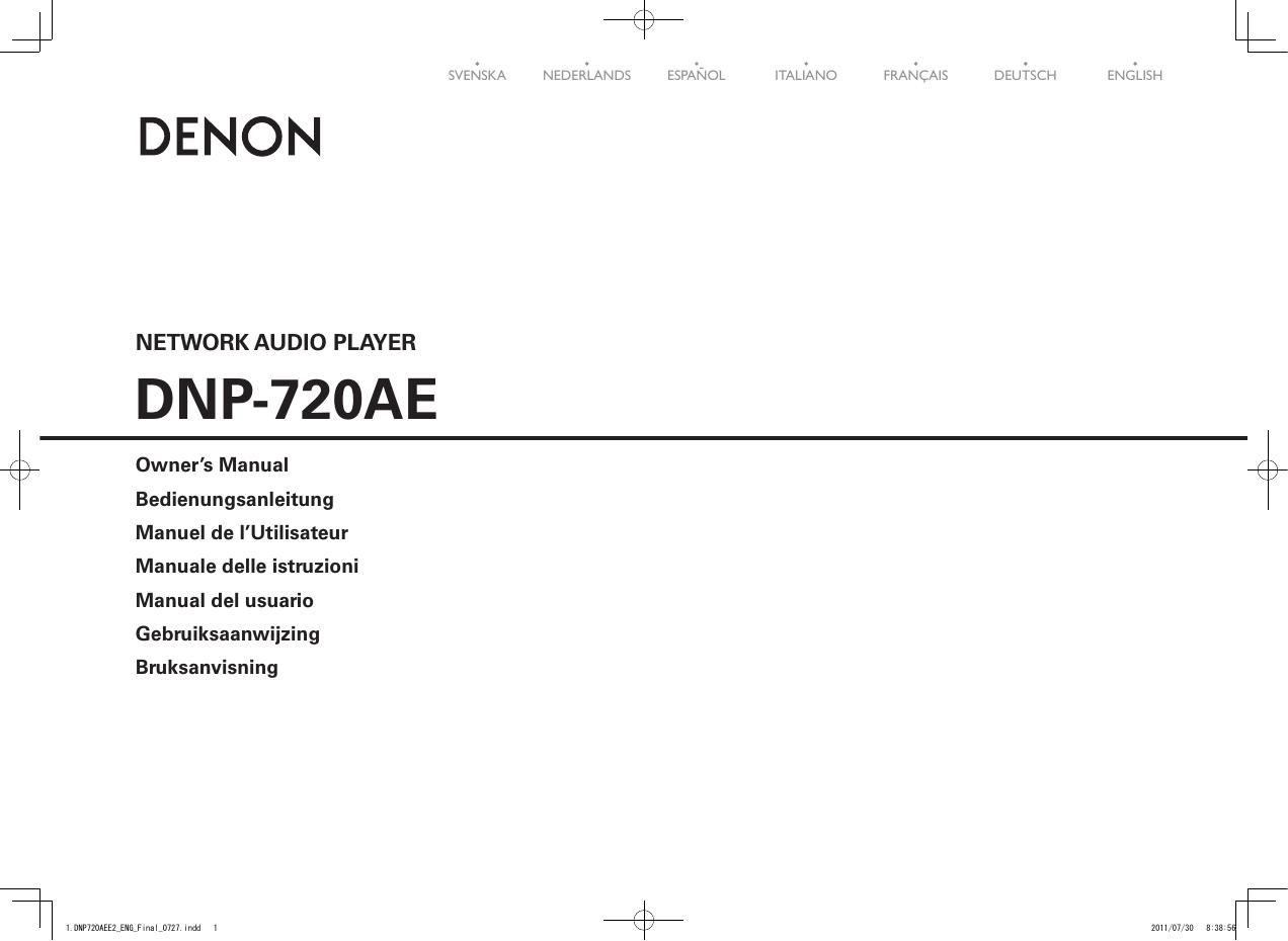 Denon DNP 720AE Owners Manual