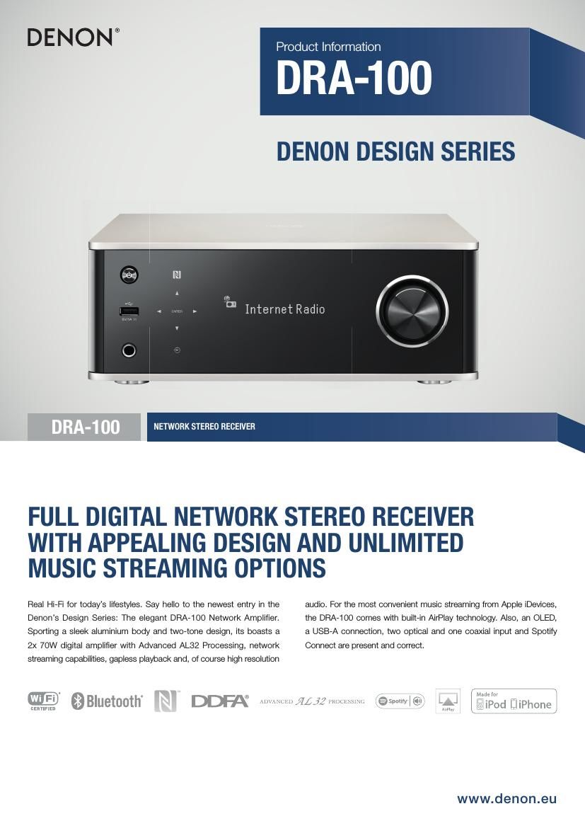 Denon DRA 100 Brochure