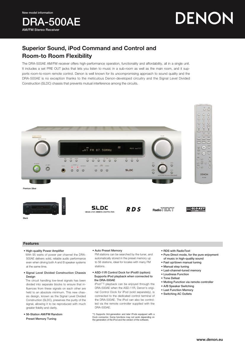 Denon DRA 500AE Brochure