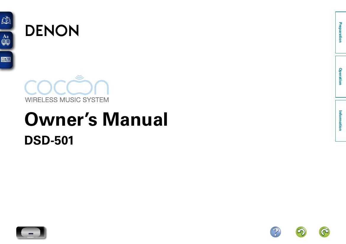 Denon DSD 501 Owners Manual