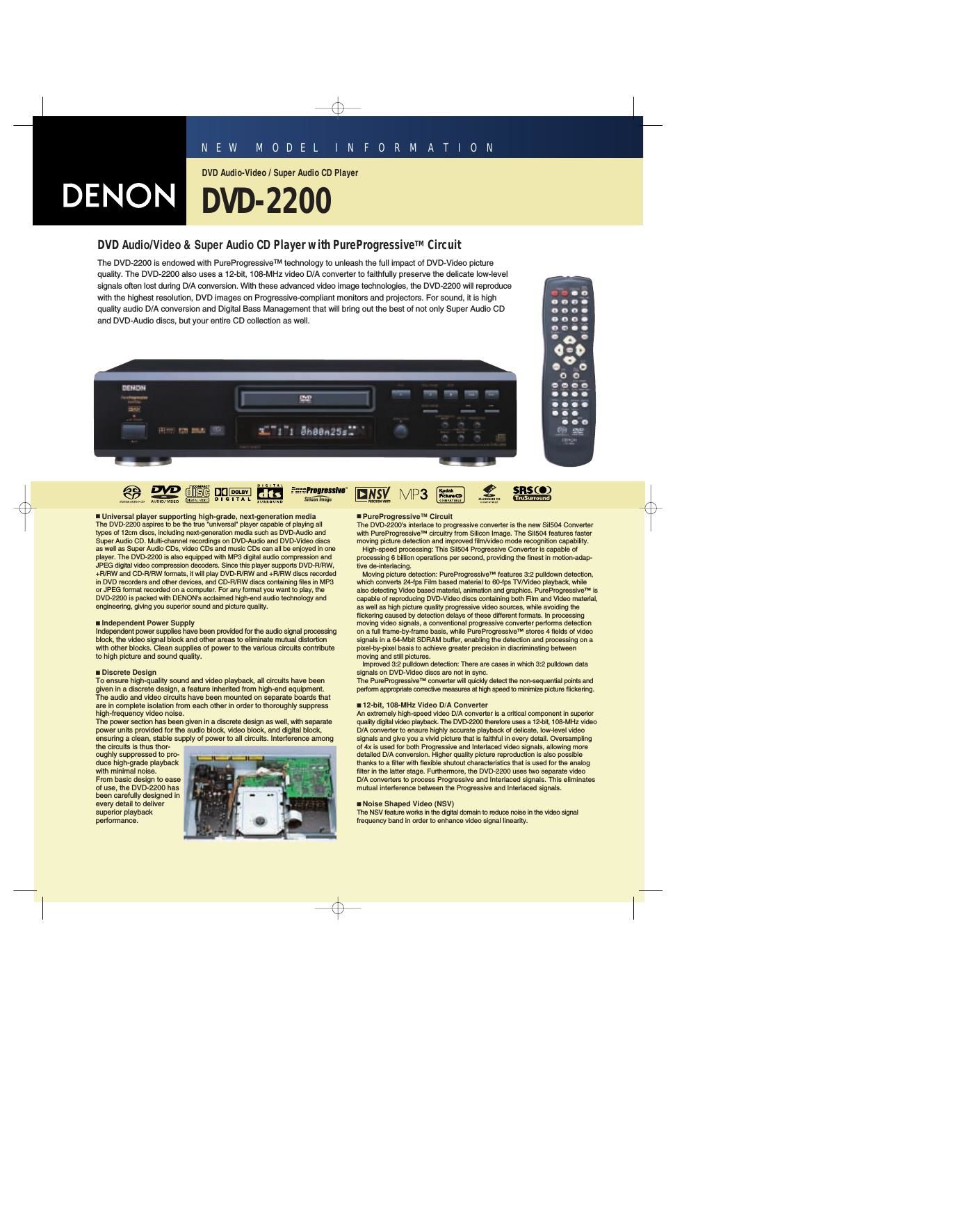 Denon DVD 2200 Brochure