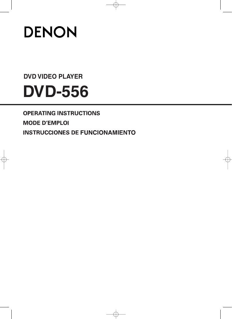 Denon DVD 556 Owners Manual