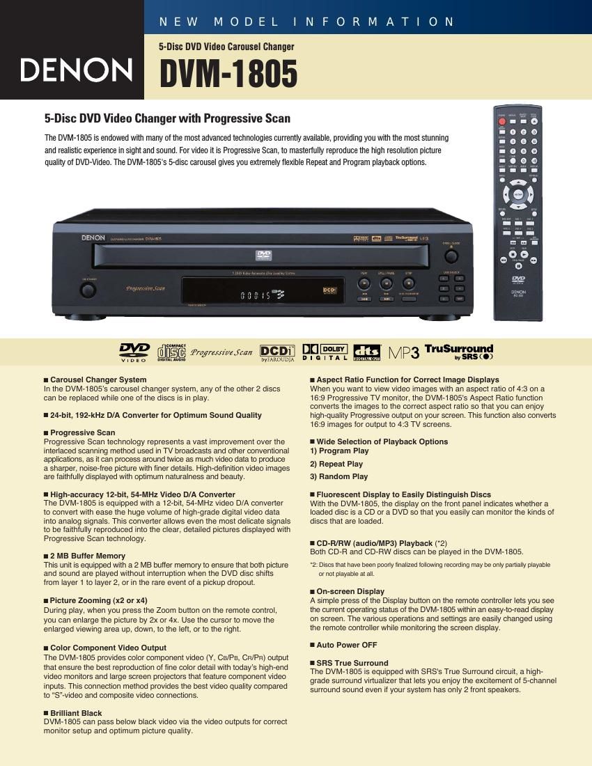 Denon DVM 1805 Brochure