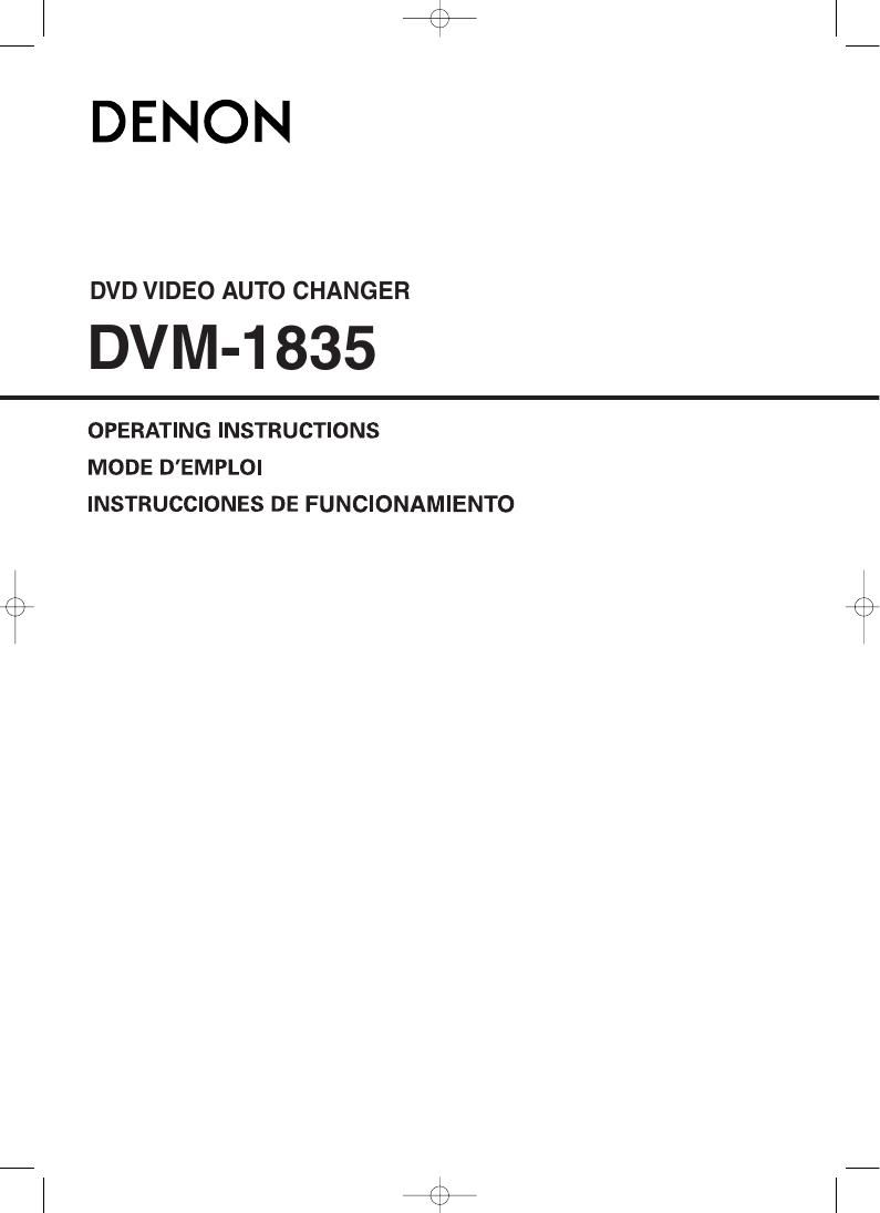Denon DVM 1835 Owners Manual