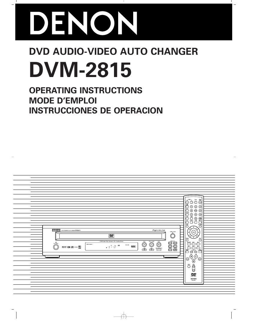 Denon DVM 2815 Owners Manual
