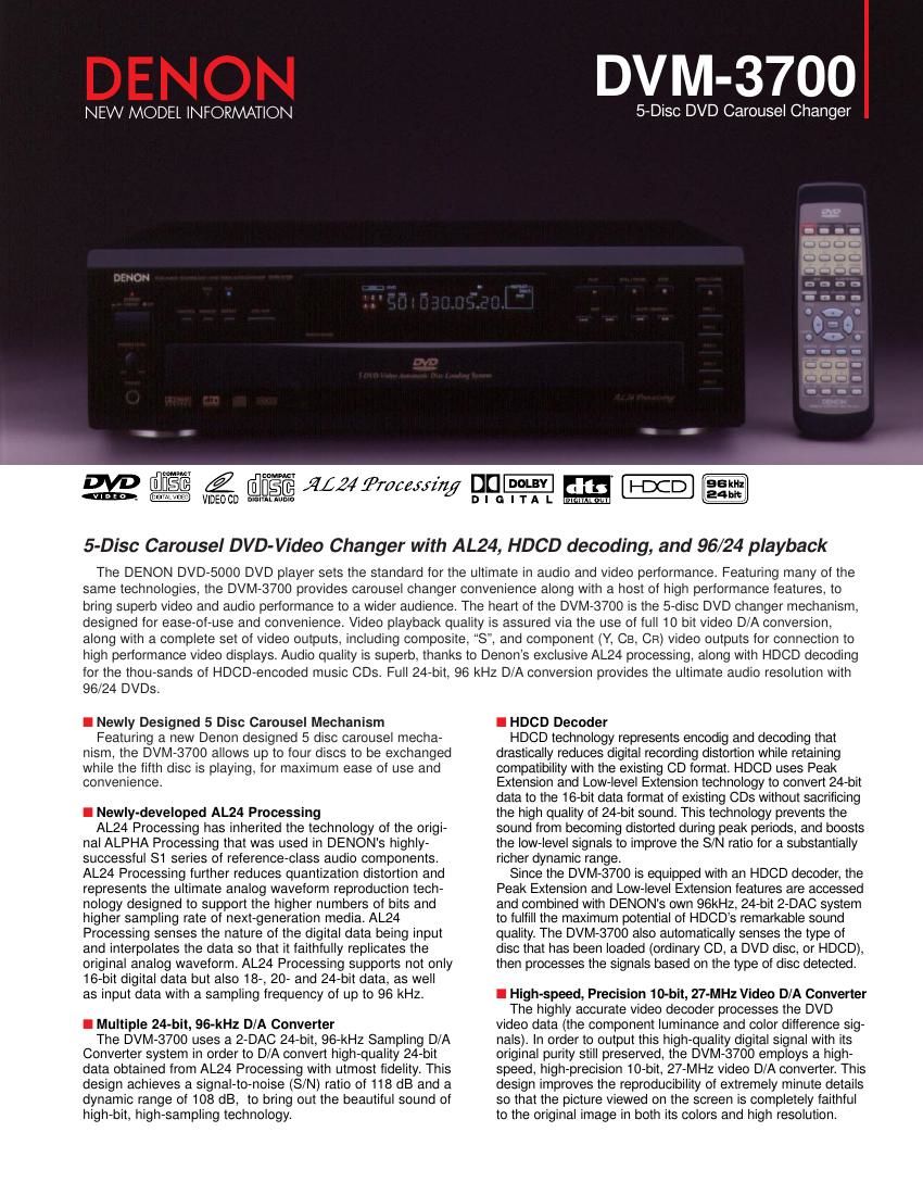 Denon DVM 3700 Brochure