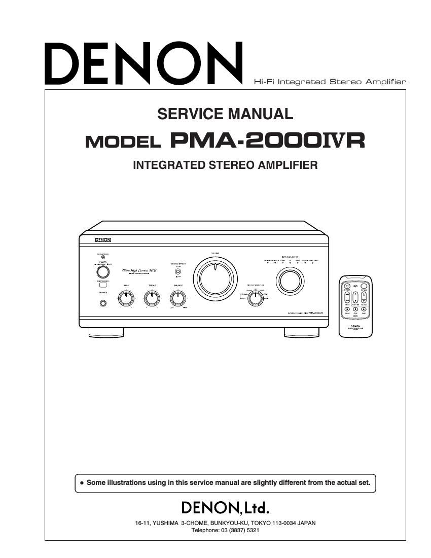 Denon PMA 2000IVR Service Manual