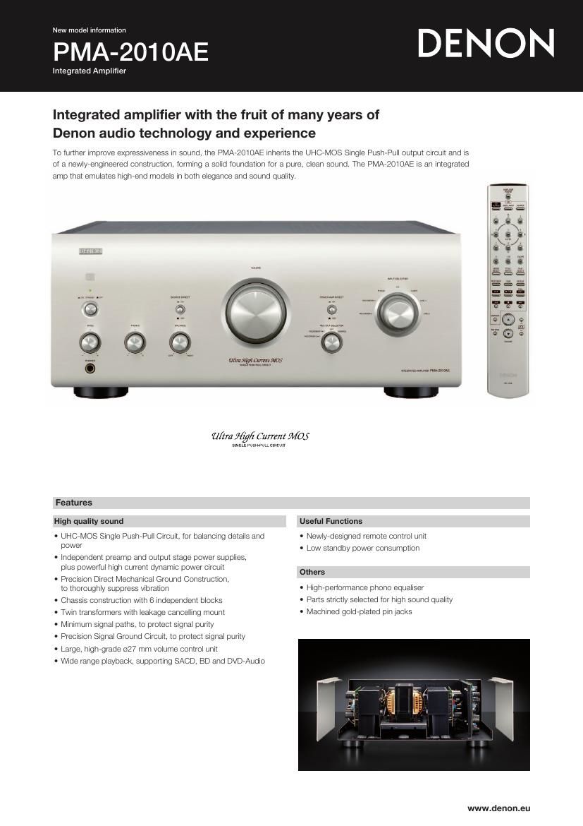 Denon PMA 2010AE Brochure