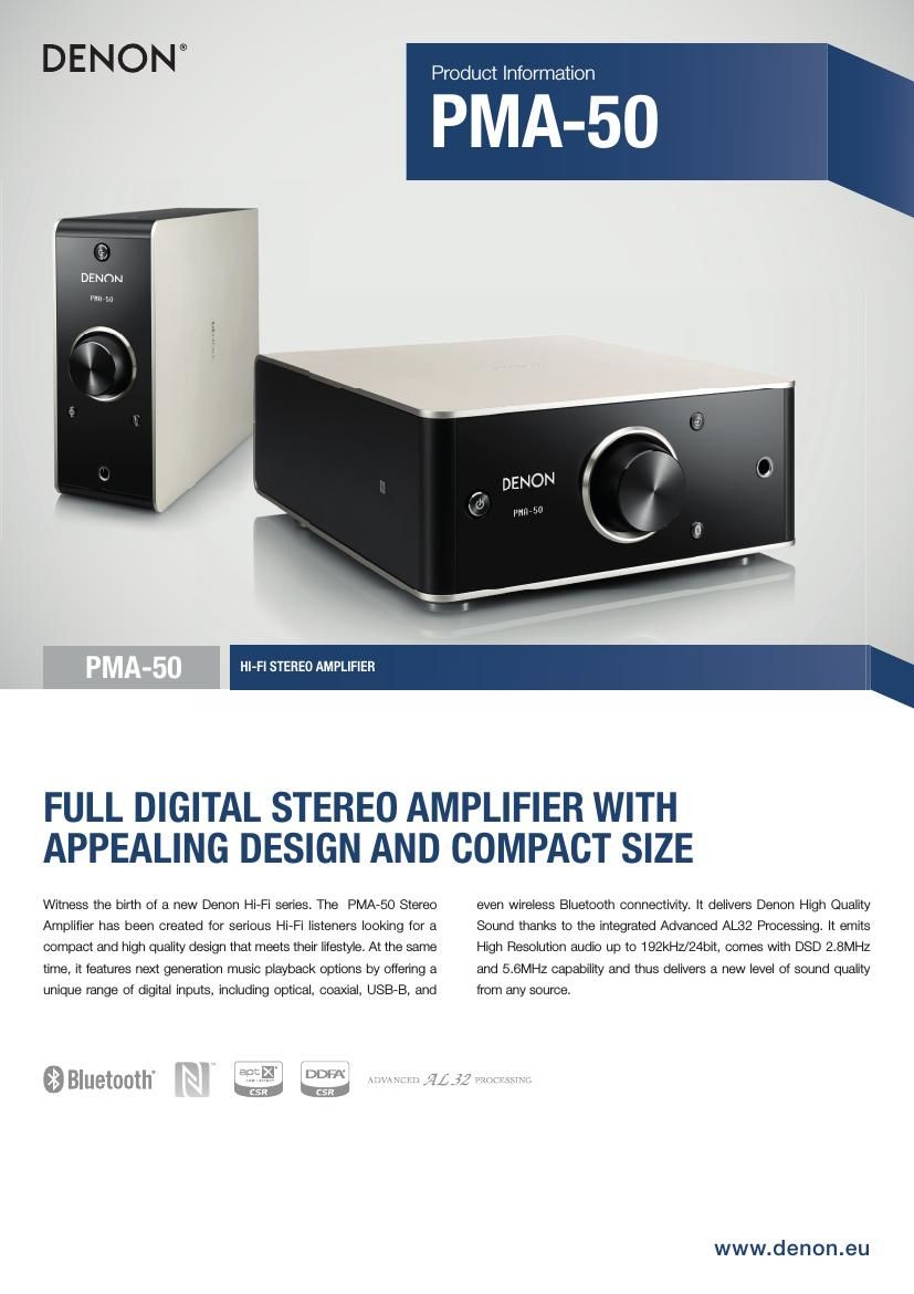 Denon PMA 50 Brochure