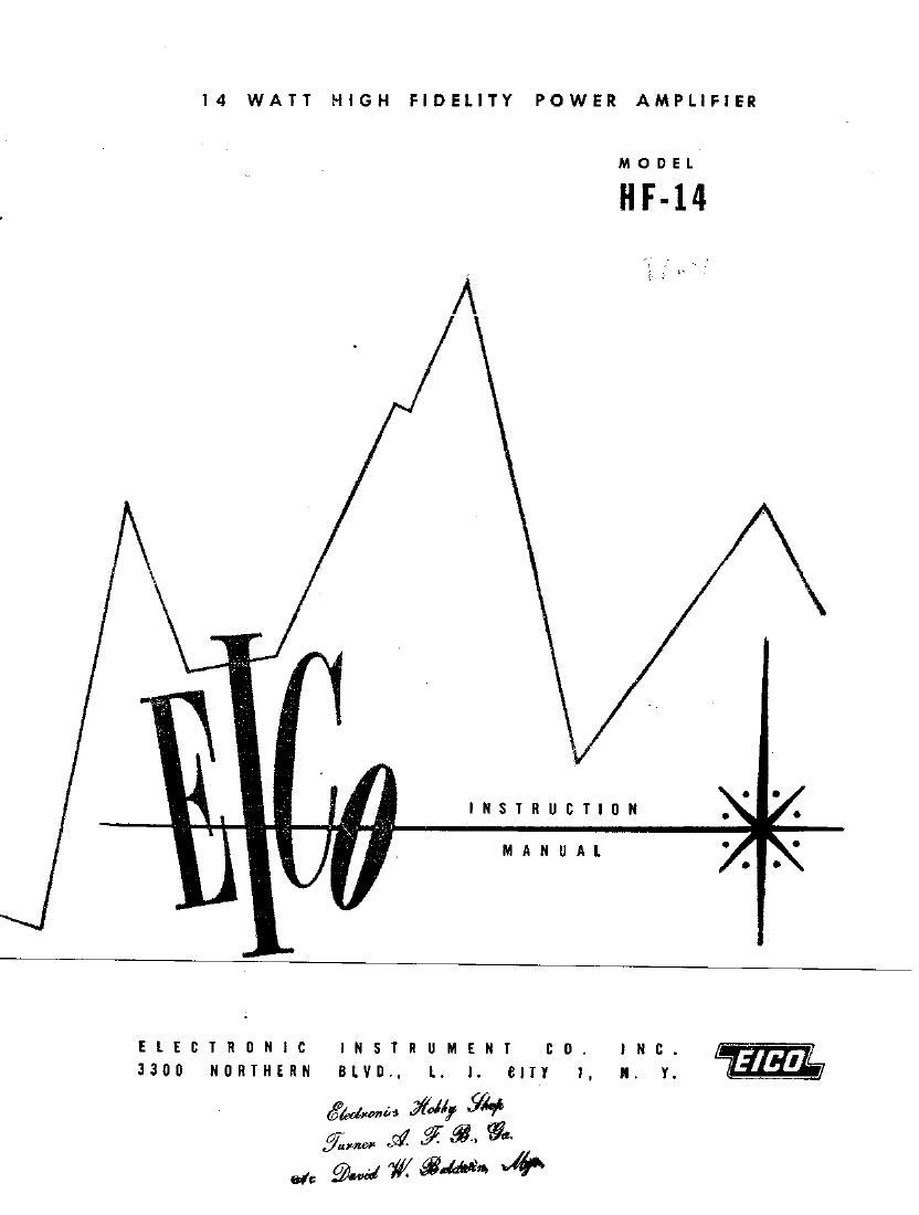 Eico HF 14 Owners Manual