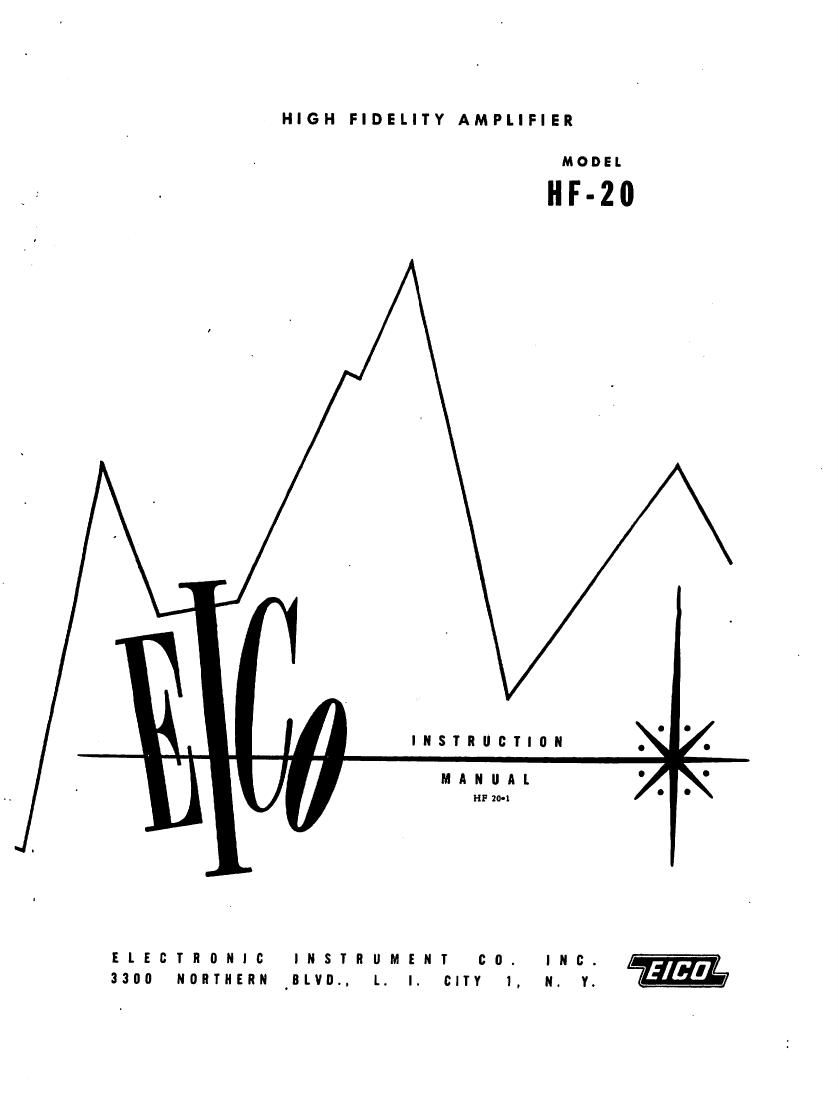 Eico HF 20 Owners Manual