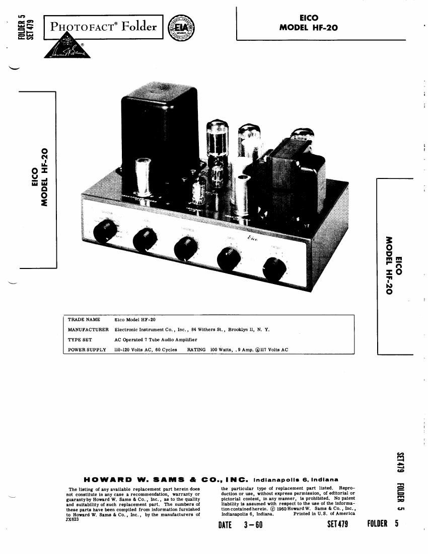 Eico HF 20 Service Manual