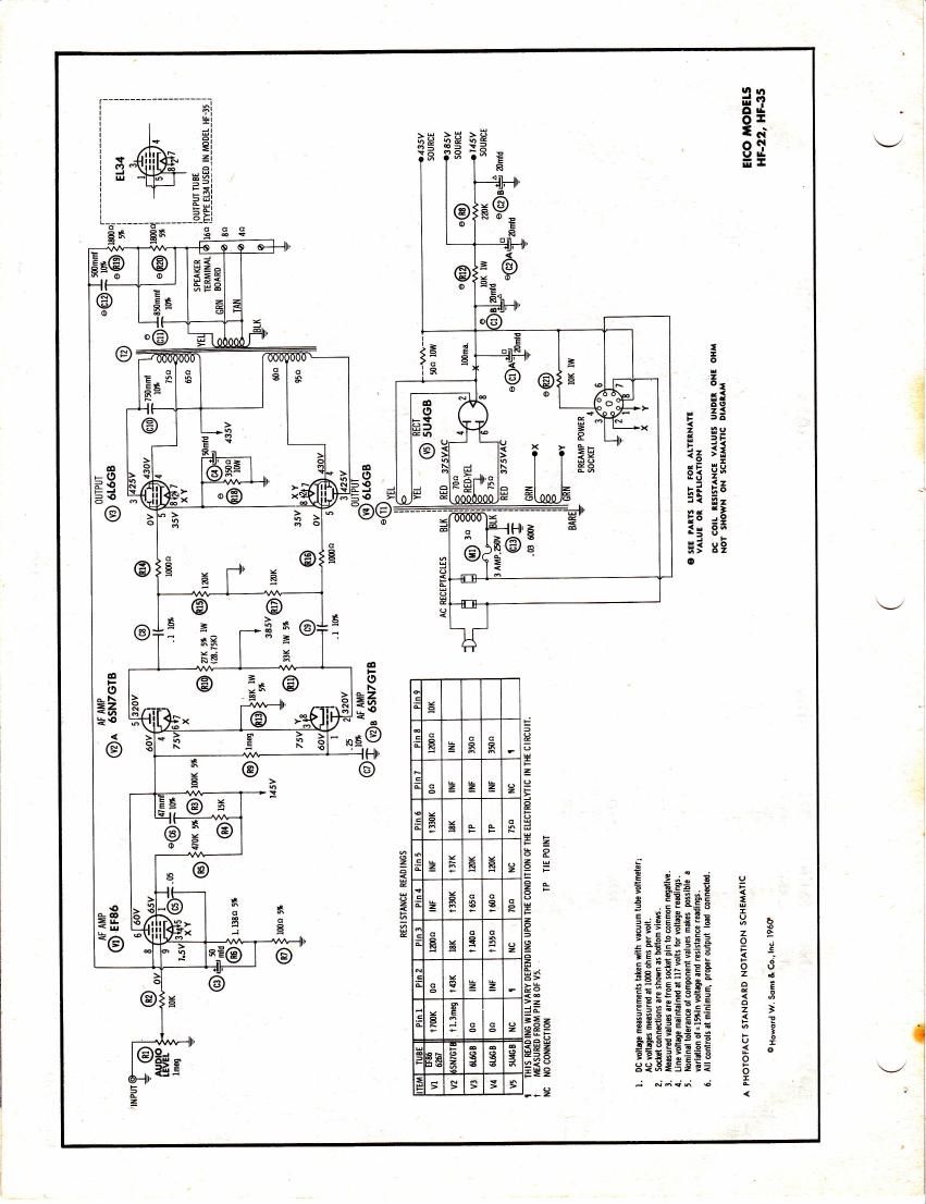 Eico HF 22 35 Schematic