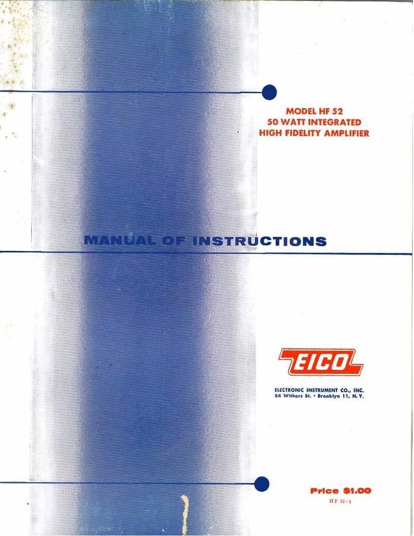 Eico HF 52 Owners Manual
