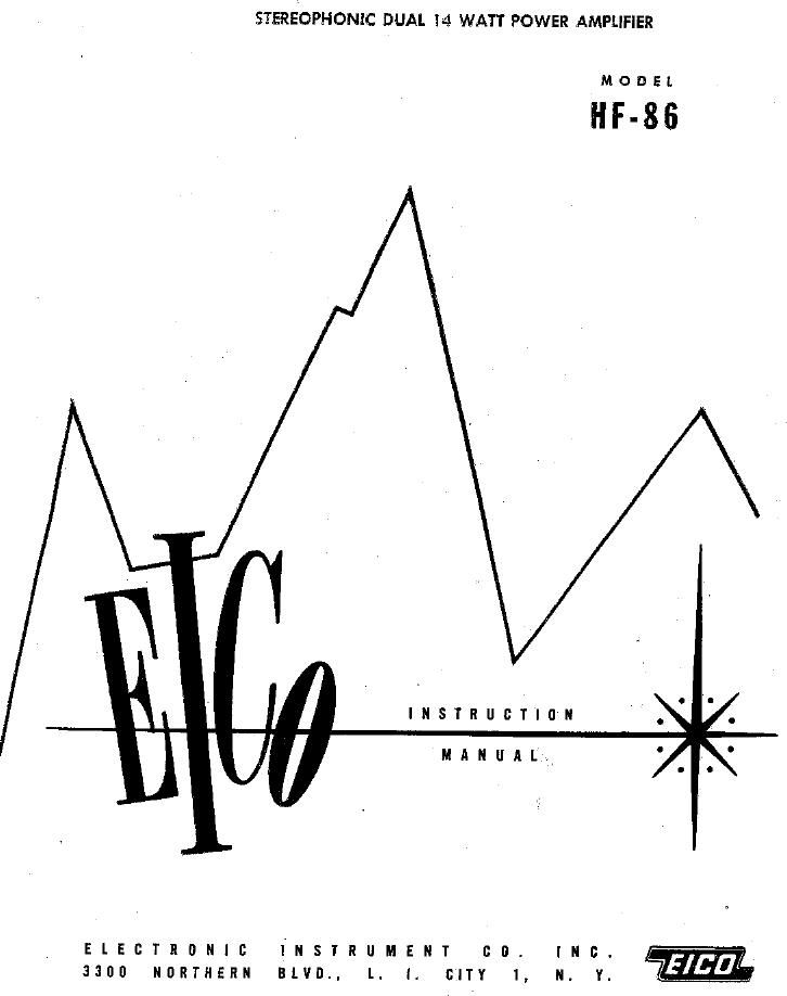 Eico HF 86 Owners Manual