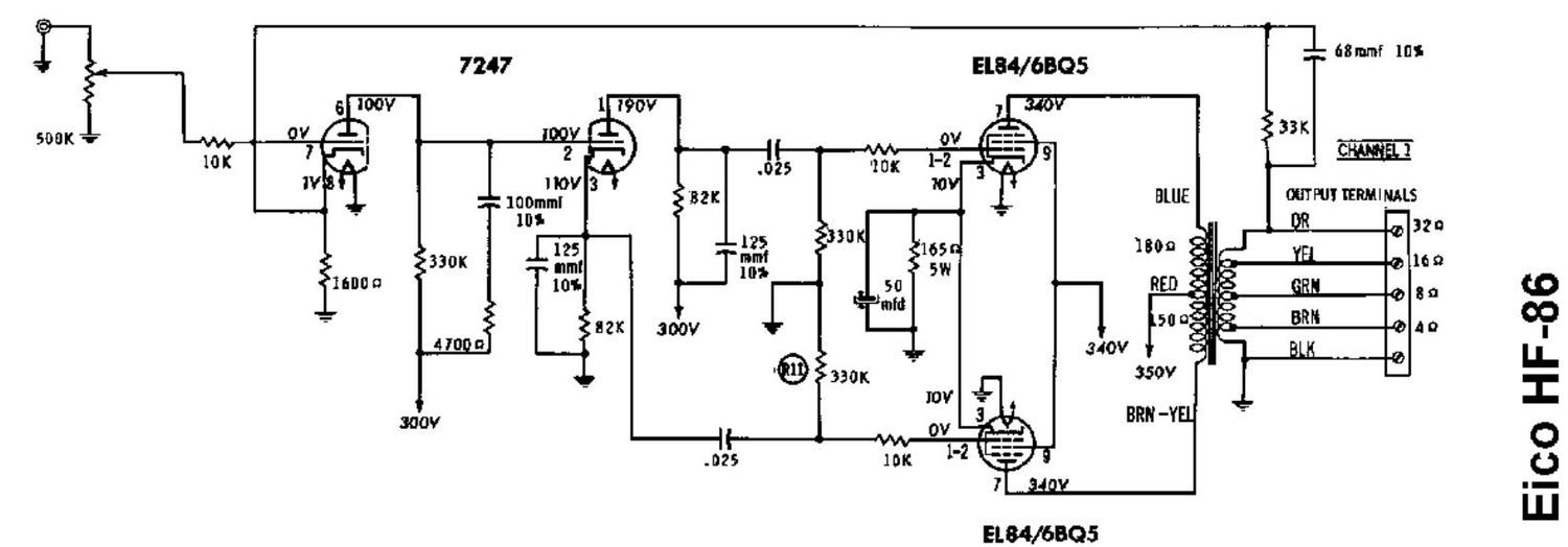 Eico HF 86 Schematic