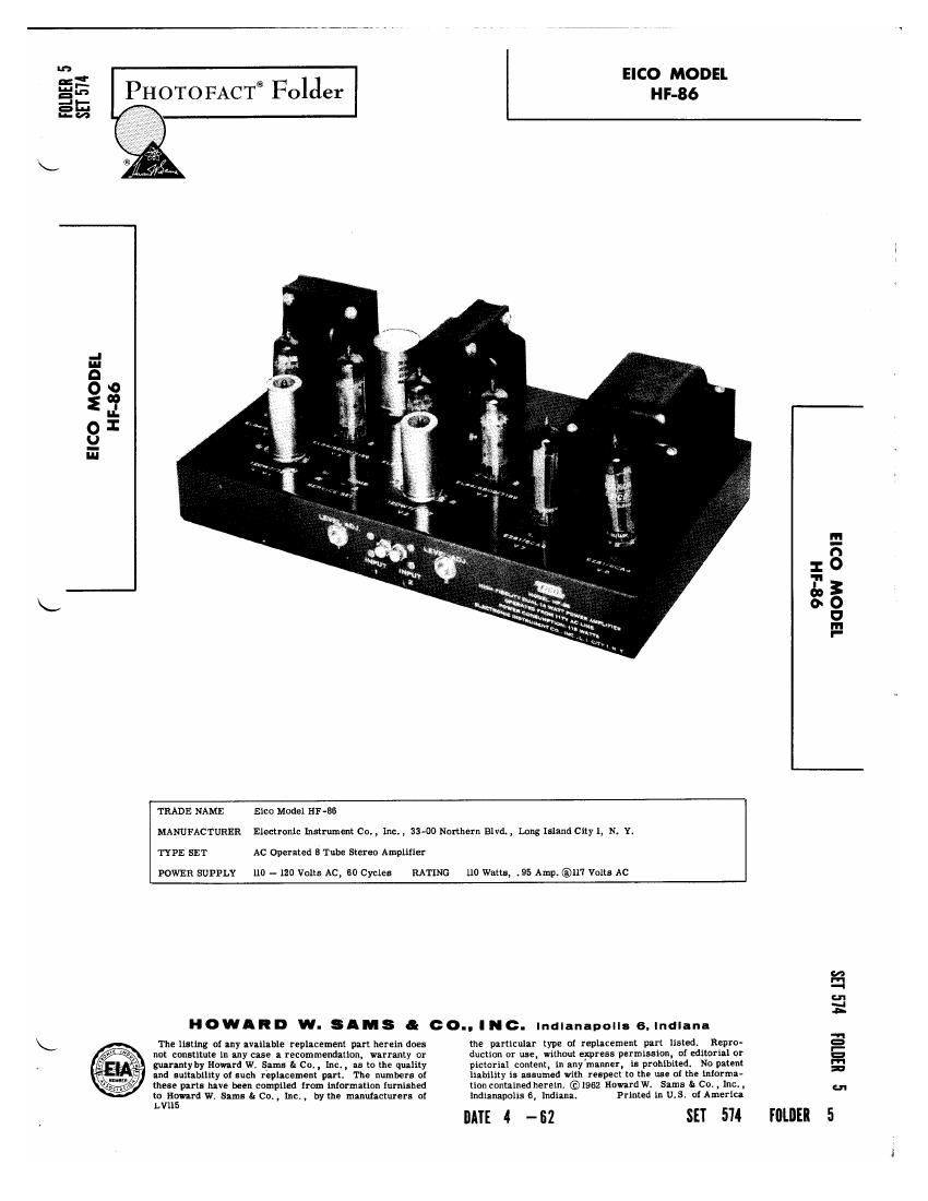 Eico HF 86 Service Manual