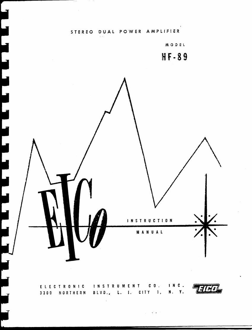 Eico HF 89 Owners Manual