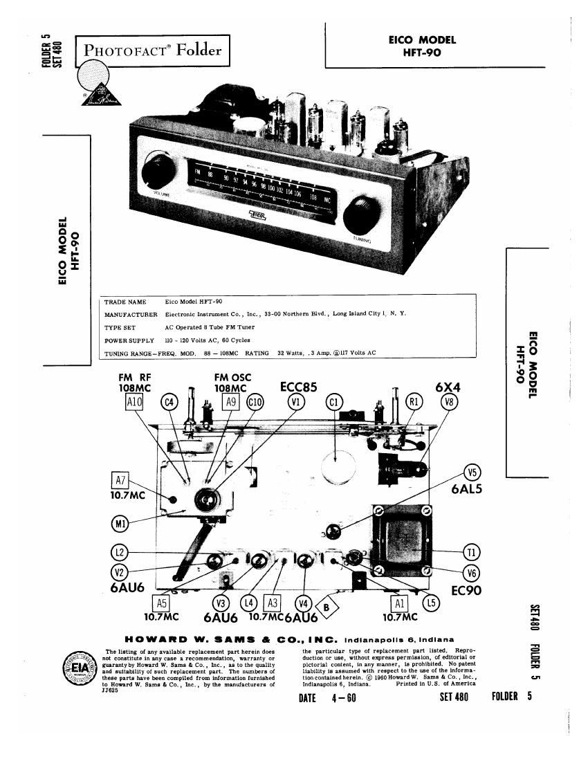 Eico HFT 90 Service Manual