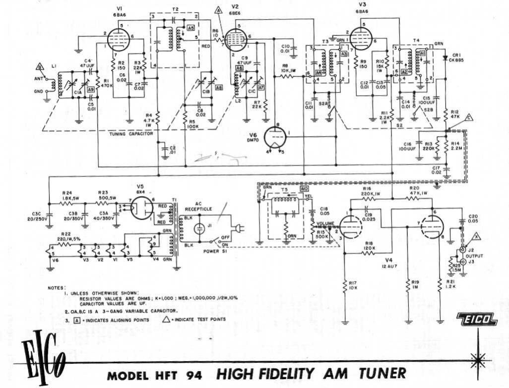 Eico HFT 94 Schematic