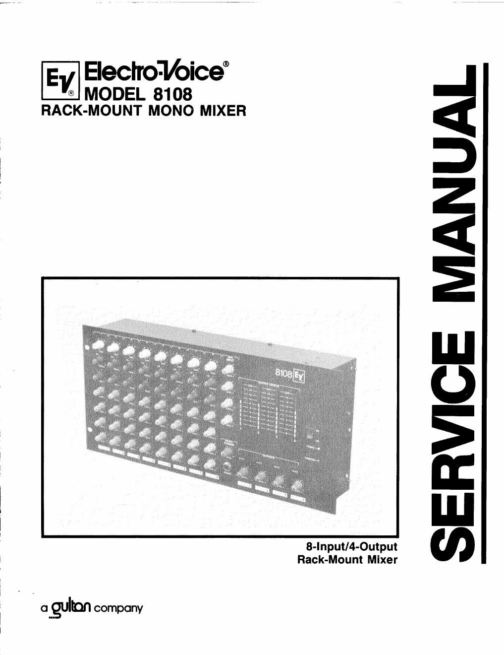 electro voice 8108 service manual