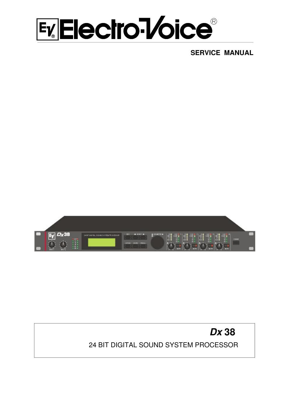 electro voice dx 38 service manual