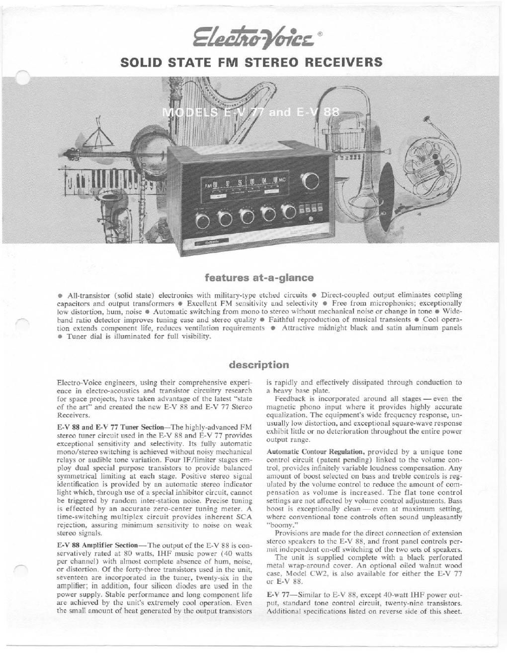 electro voice ev 77 88 brochure