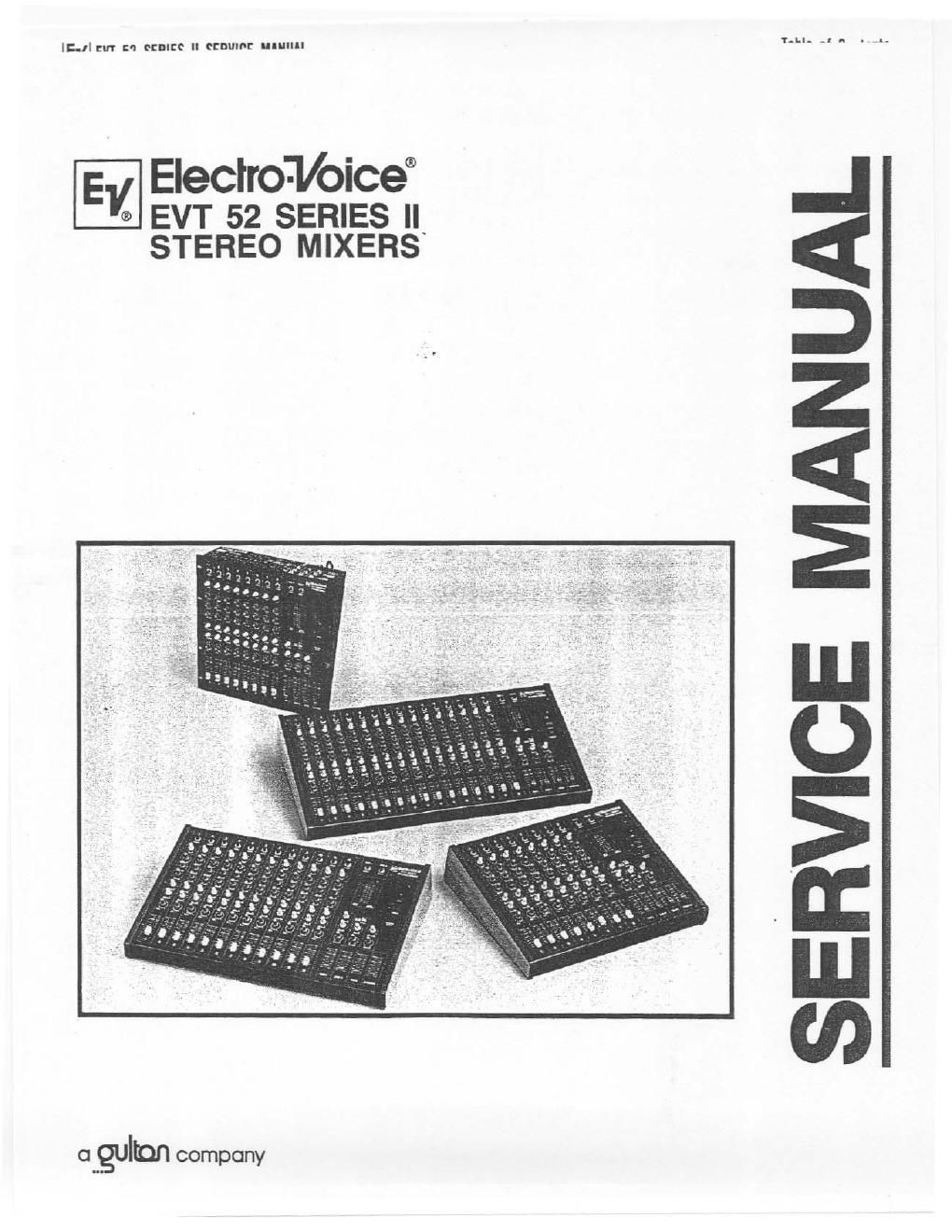 electro voice evt 52 seriesii mix