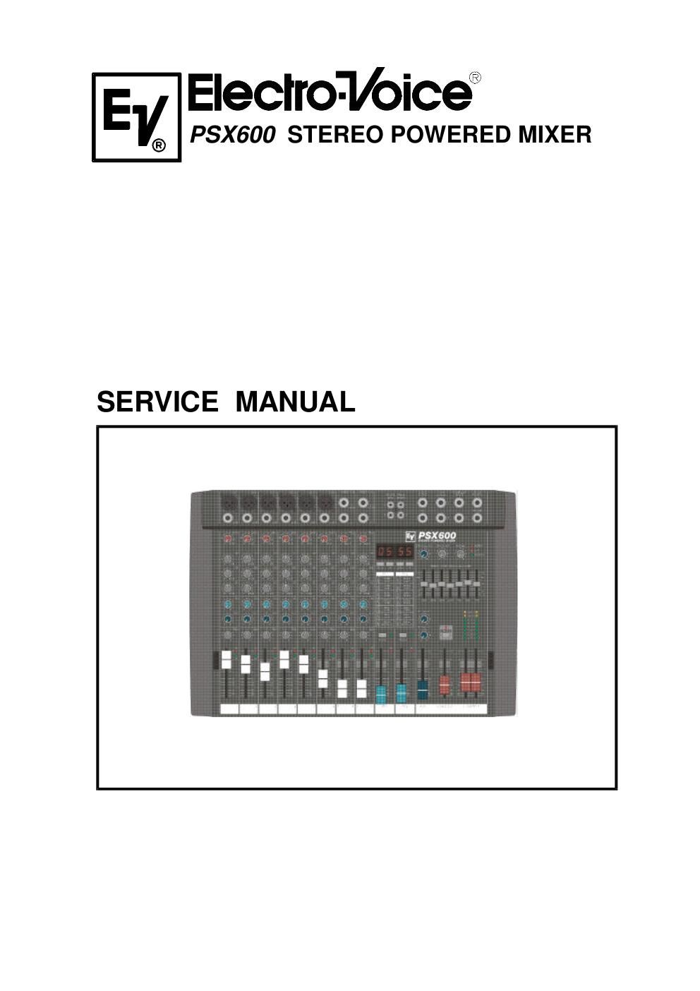 electro voice psx 600 service manual