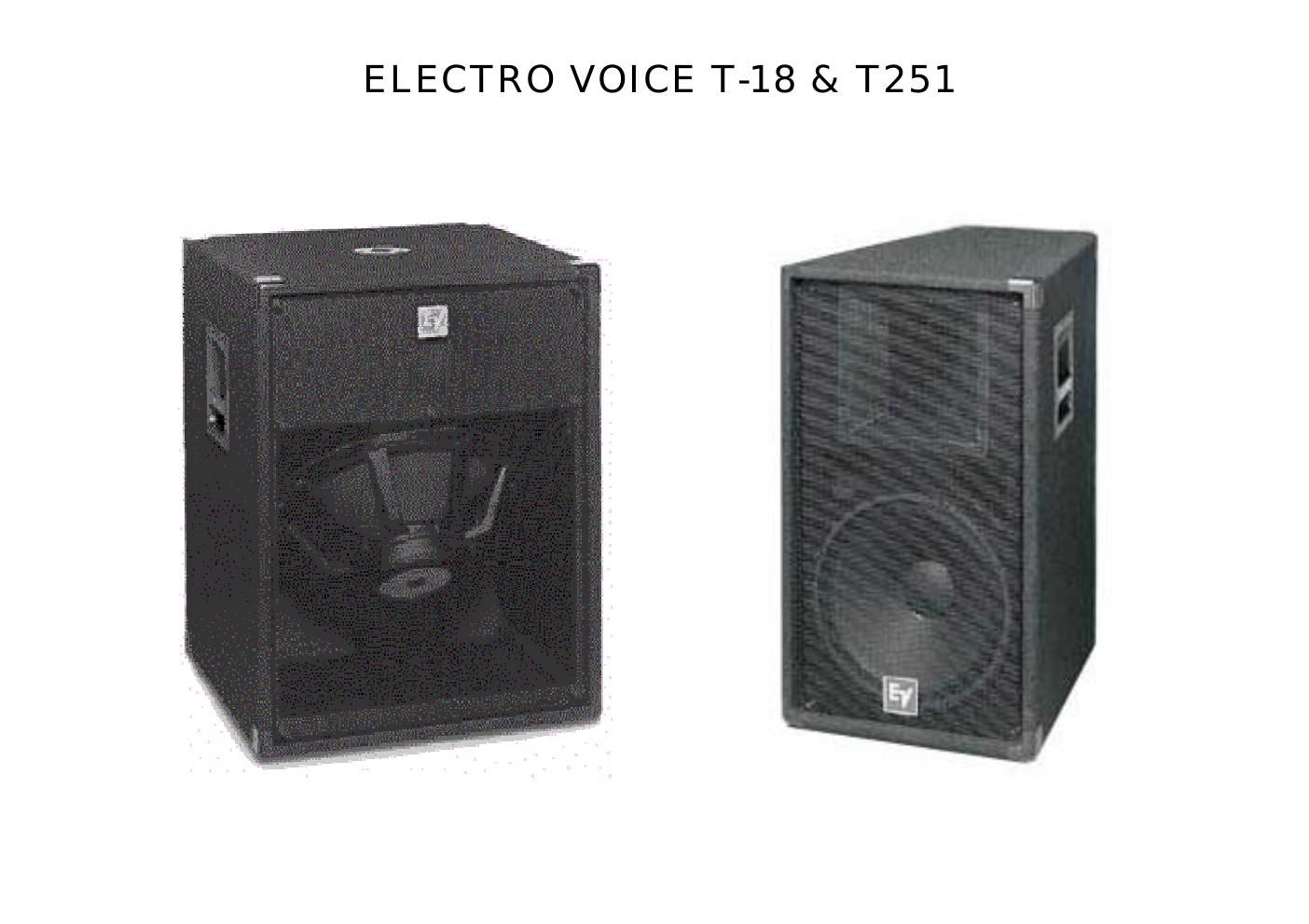 electro voice t18 speakerplans