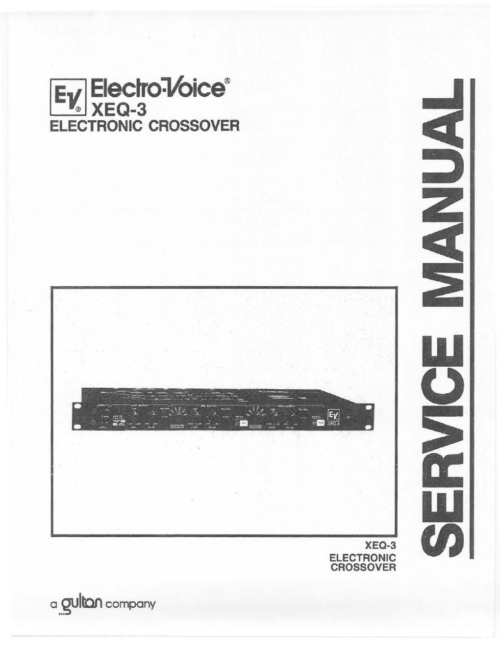 electro voice xeq 3 service manual