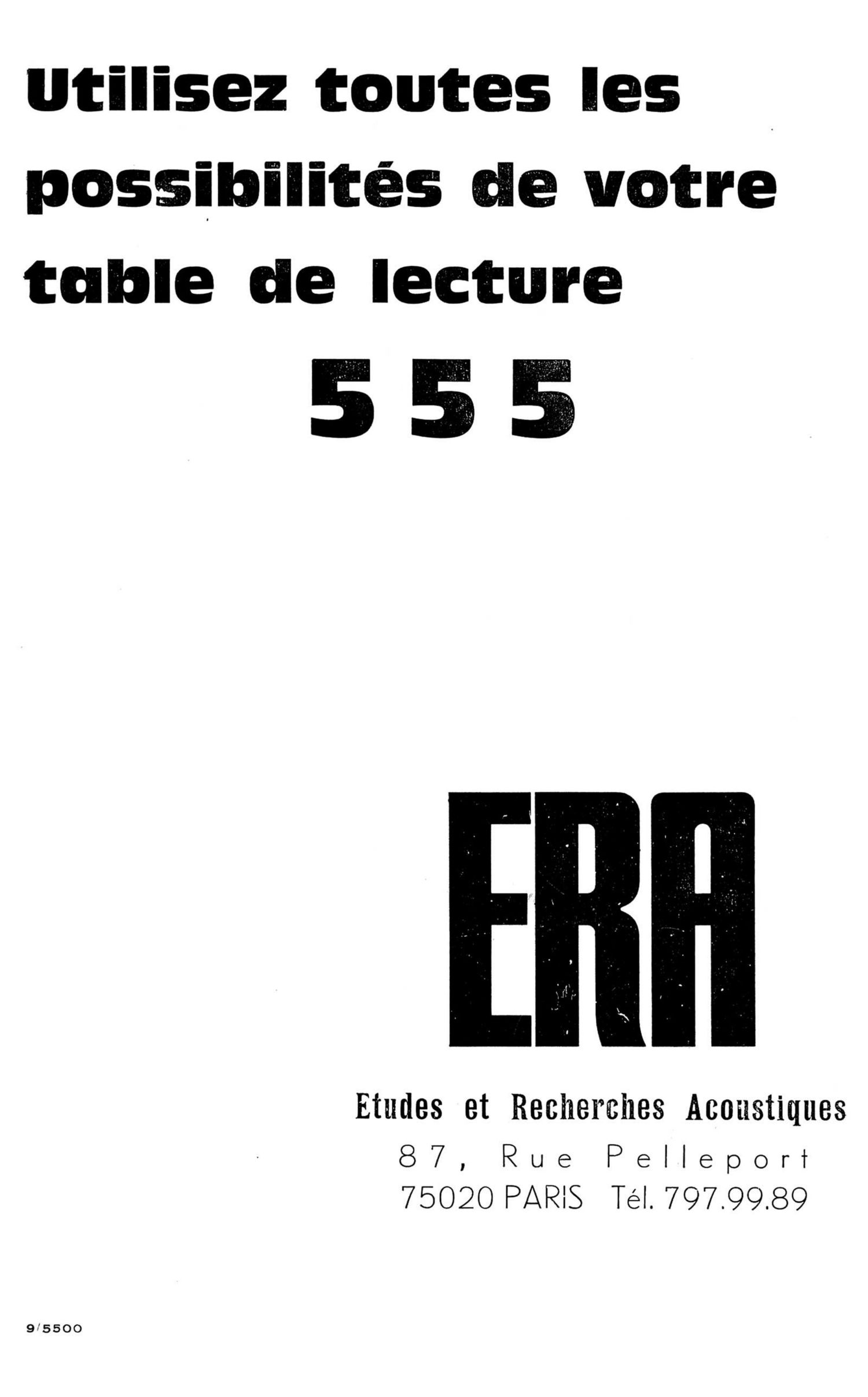 Era 555 Owners Manual