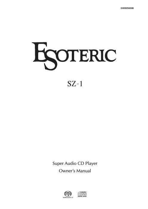 esoteric sz 1 owners manual