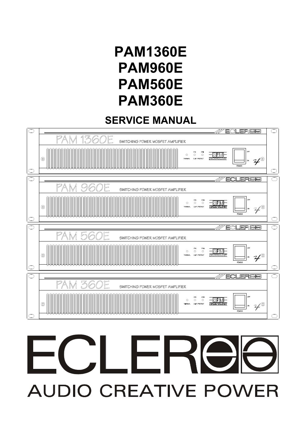 ecler pam1360e pam960e pam560e pam360e service manual
