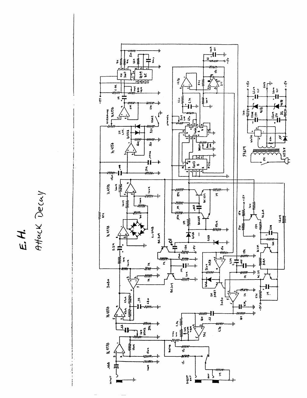 electro harmonix attack decay schematic