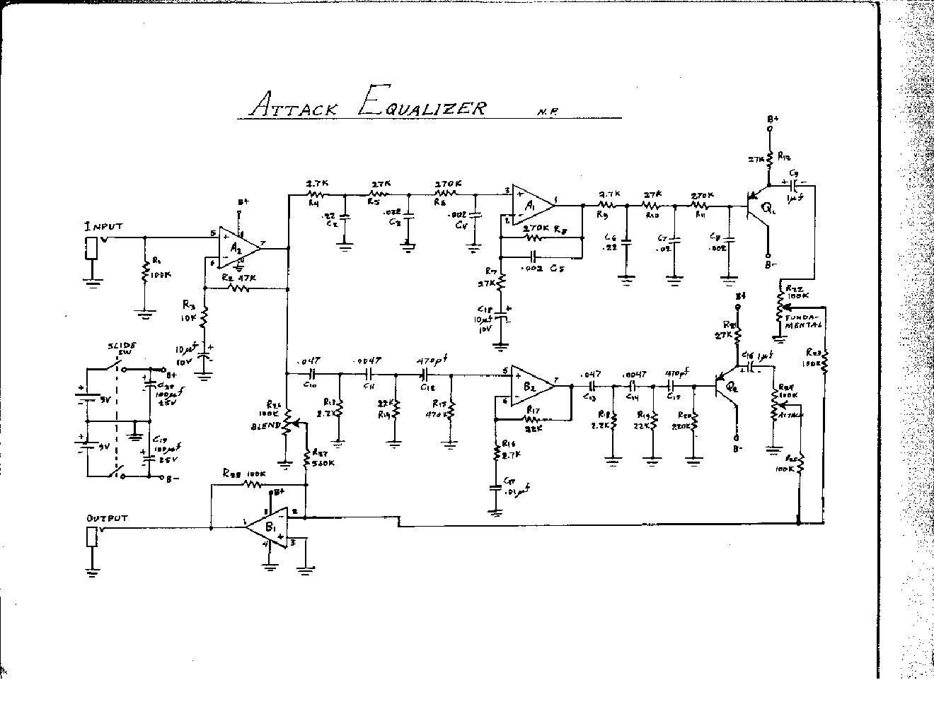 electro harmonix attack equalizer schematic