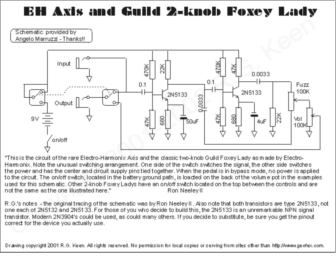 electro harmonix axis schematic