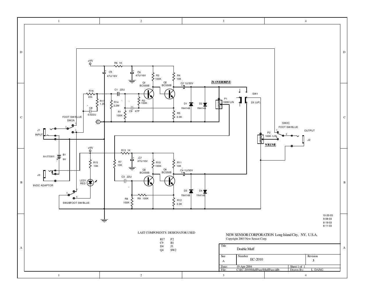electro harmonix double muff schematic