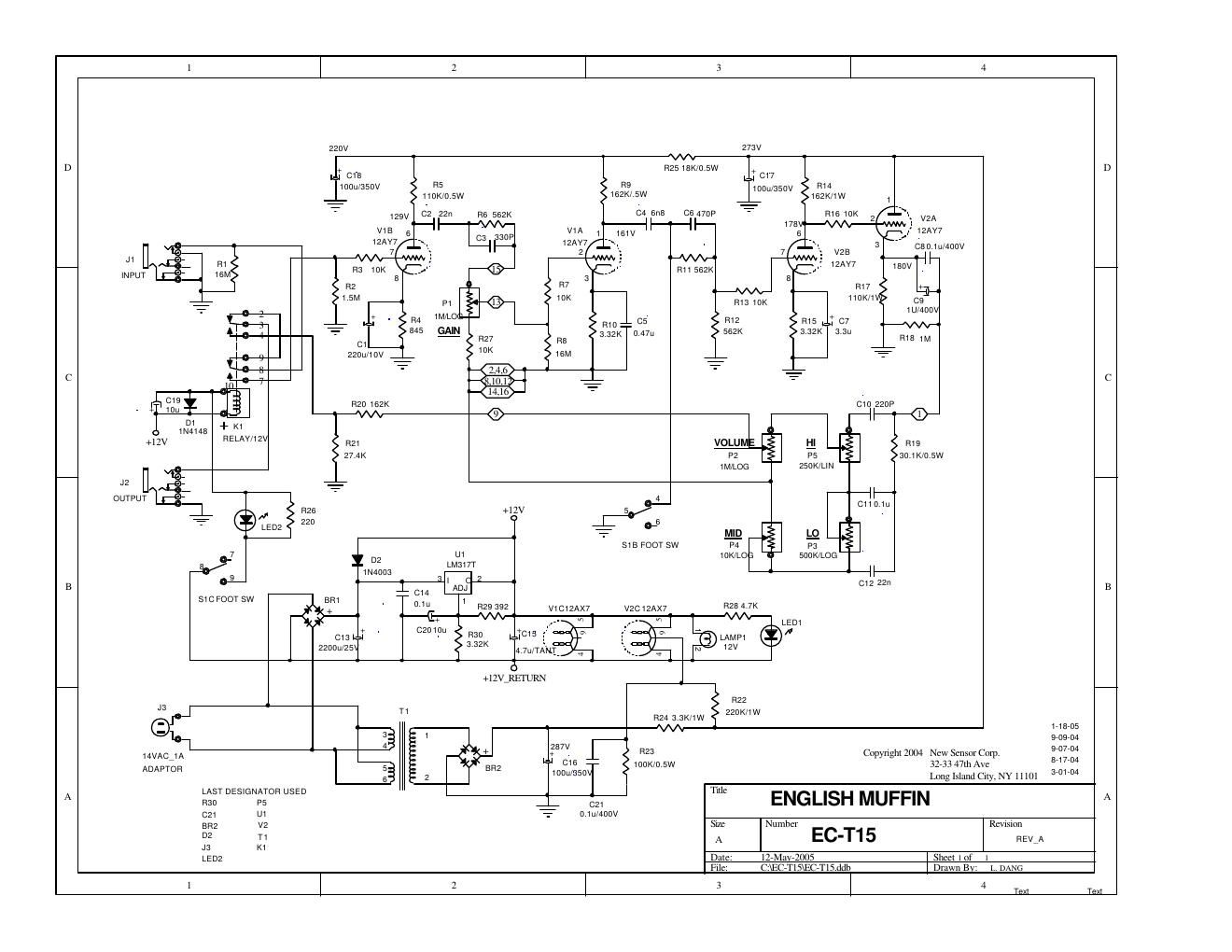 electro harmonix english muffin schematic