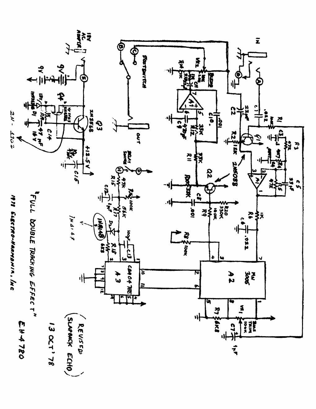 electro harmonix full double tracking schematic