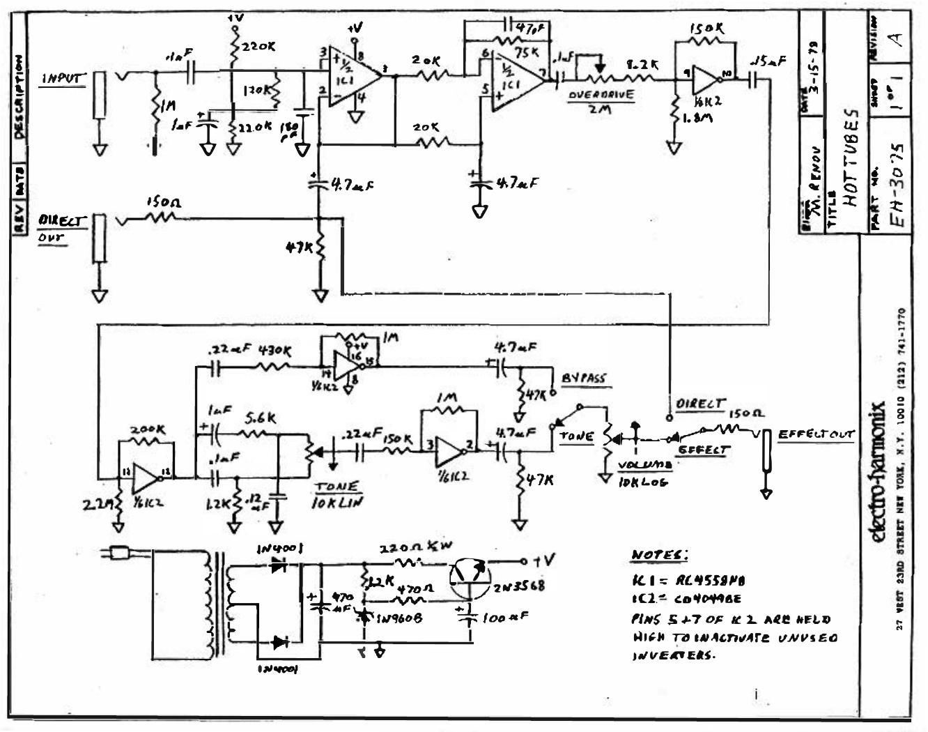 electro harmonix hot tubes schematic