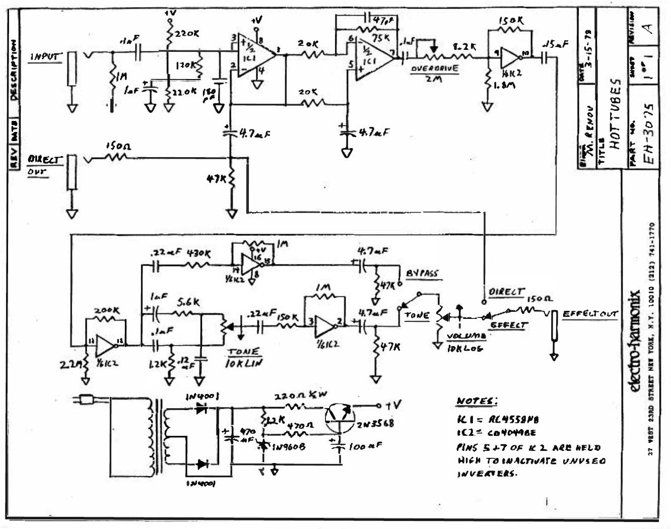 electro harmonix hot tubes schematic