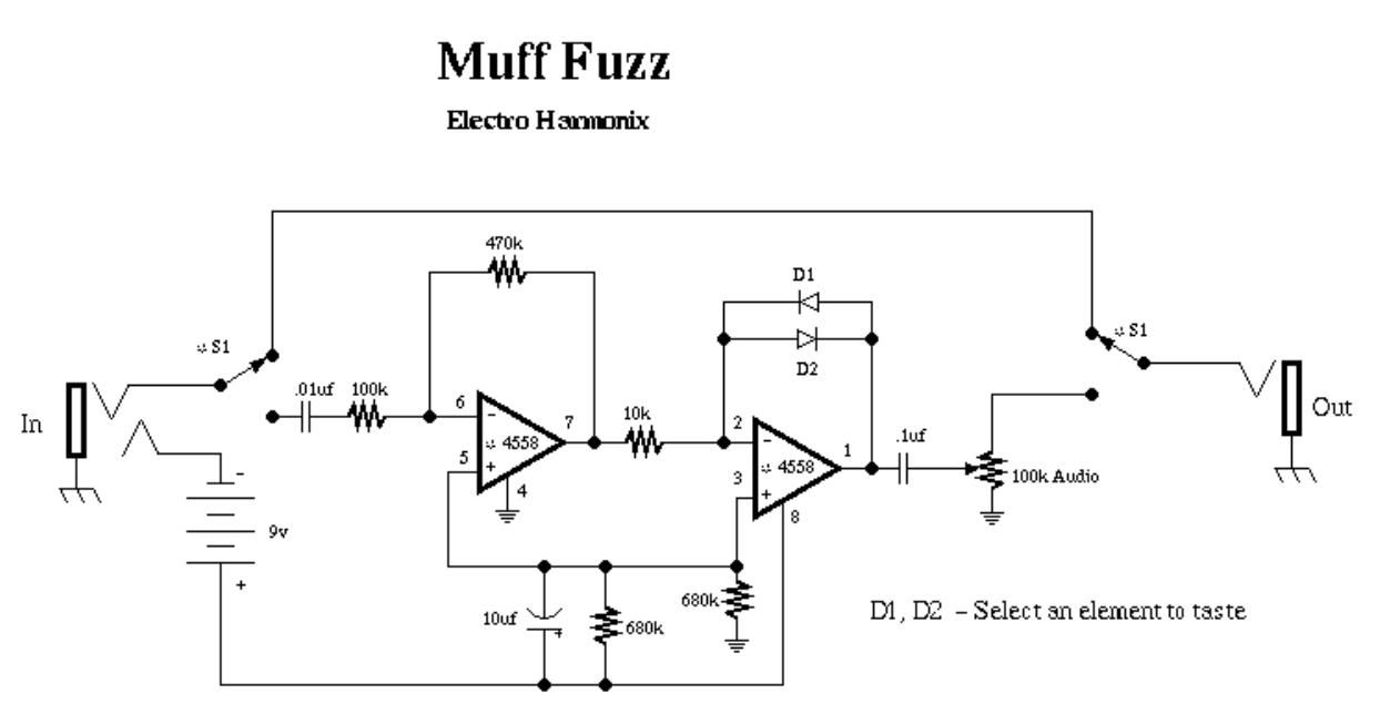 electro harmonix muff fuzz schematic