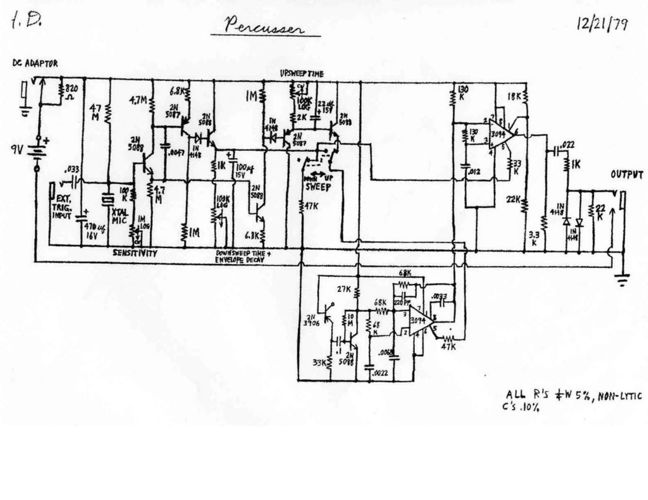 electro harmonix percusser schematic