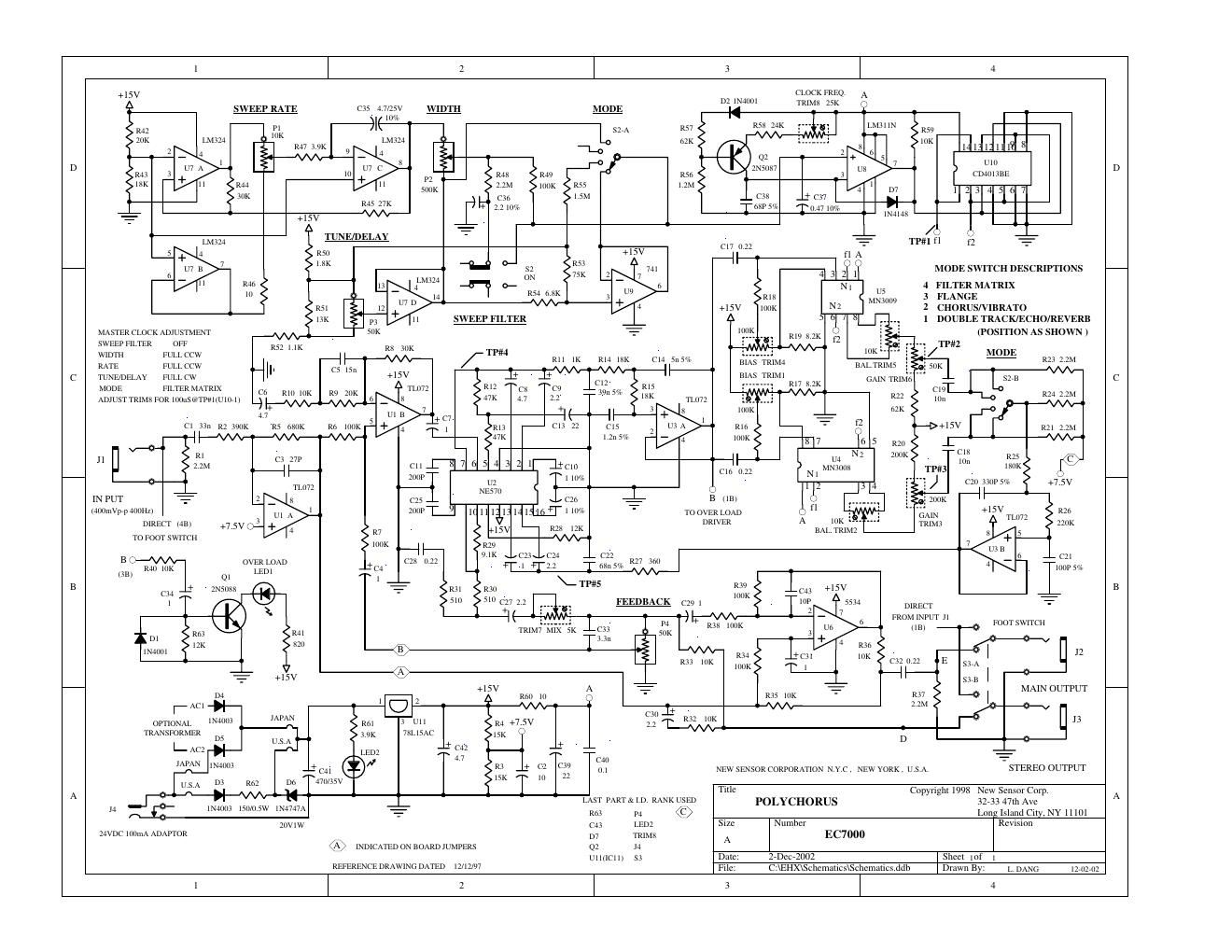 electro harmonix poly chorus schematic